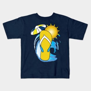 Summer Time Flip Flops Kids T-Shirt